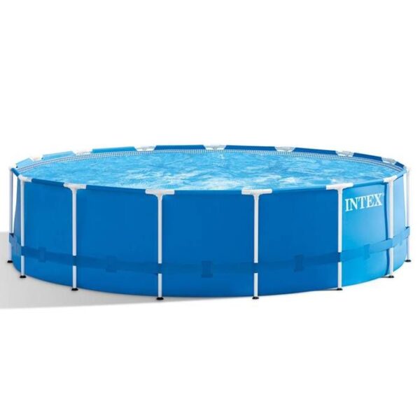 Kit Piscine hors sol tubulaire INTEX - Metal Frame - 457 x 122 cm - Ronde (Pompe