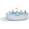 Kit Piscine hors sol tubulaire INTEX - Pris Frame - 488 x 122 cm - Ronde (Pompe, bâche, tapis de sol et échelle) - 26746NP – Image 4