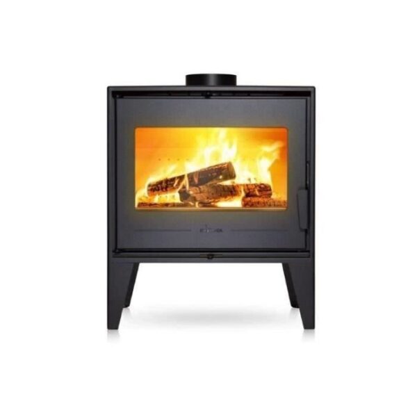 Poele a bois en acier INVICTA - Puissance optimale: 8 kW - Max: 10 kW - Bûches 52 cm