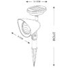 Spot solaire en plastique - 3 LED - Noir - GALIX – Image 2