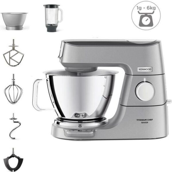 KENWOOD KVC85.124.SI - Robot pâtissier Titanium Chef Baker - 2 bols en inox 3