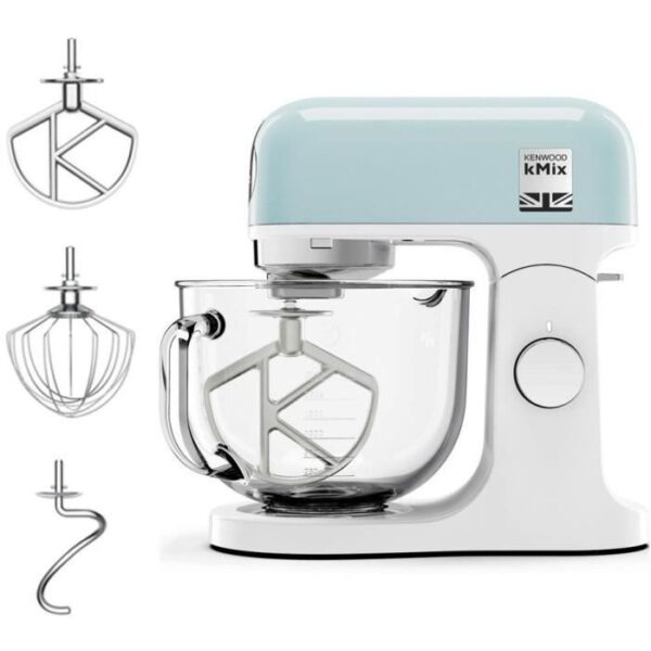 Robot pâtissier multifonction KENWOOD KMX754PB - Moteur professionnel 1000W - 2 sorties pour accessoires - Bol en verre 5L avec