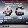 Clavier Gamer - The G-Lab - KEYZ MERCURY TKL - Mécanique (Switch Rouge) - Rainbow - Blanc – Image 3