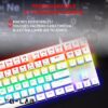 Clavier Gamer - The G-Lab - KEYZ MERCURY TKL - Mécanique (Switch Rouge) - Rainbow - Blanc – Image 4