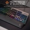 Clavier Gamer - The G-Lab - KEYZ PALLADIUM - Filaire - RGB - Repose Poignet - Azerty - Noir – Image 2