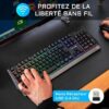 Clavier Gamer - The G-Lab - KEYZ TUNGSTEN - Sans Fil - Rainbow - Azerty - Noir – Image 2