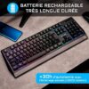 Clavier Gamer - The G-Lab - KEYZ TUNGSTEN - Sans Fil - Rainbow - Azerty - Noir – Image 4