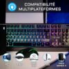 Clavier Gamer - The G-Lab - KEYZ TUNGSTEN - Sans Fil - Rainbow - Azerty - Noir – Image 5