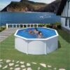 GRE - Kit Piscine hors sol acier ronde blanche Ø370 x 122 cm (Livrée avec filtre a sable et échelle) – Image 2