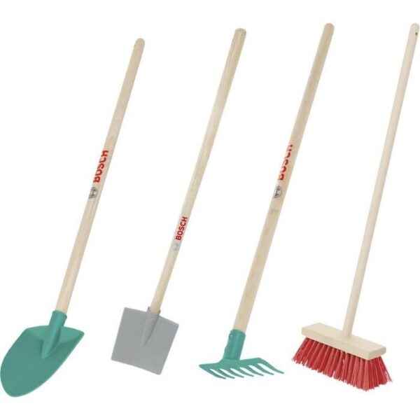 Outils de jardinage Bosch en bois et plastique