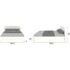 Lit adulte DAVID 160 x 200 cm - 4 tiroirs - Sommier inclus - Simili blanc – Image 4