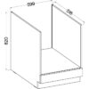 Meuble bas pour four encastrable  avec plan de travail - Gris mat - L 60 x P 51,6 x H 85 cm - LASSEN – Image 4