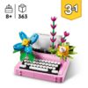 LEGO Creator 31169 3-en-1 La machine a écrire avec des fleurs - Jeu pour fille des 8 ans – Image 2