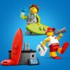 LEGO City 60453 Le véhicule de secours de la plage - Jouet des 6 ans avec un requin – Image 6
