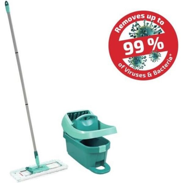 Set balai serpillere seau essoreur a roulettes Profi XL Mobile 55096 Leifheit