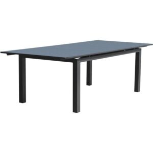 Table de jardin rectangulaire extensible - Gris anthracite - Aluminium - 12 personnes - 240/300 x 100 cm - MIAMI - DCB GARDEN