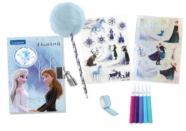 Journal Intime Electronique Reine des Neiges avec effets lumineux et accessoires (stickers