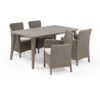 Table de jardin - rectangulaire 160cm - cappuccino - en résine - 6 personnes - Lima -Allibert by KETER – Image 3