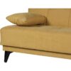 Banquette convertible 3 places - LIMRA - Tissu moutarde - 2 coussins - Coffre de rangement -  190 x 87 x 87 cm – Image 6