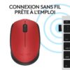 Souris - Sans Fil - Logitech - M171 - Ambidextre - Rouge – Image 6