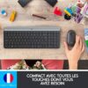 Ensemble Clavier Souris - Sans fil - Logitech - MK470 Slim - Silencieux - AZERTY - Noir – Image 2