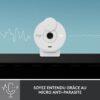Webcam Logitech Brio 300 Full HD avec confidentialite, micro a reduction de bruit, USB-C - Blanc – Image 4