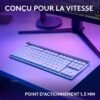 Clavier gamer - Sans fil - Logitech G  - G515 Lightspeed TKL - Switch GL Tactile - AZERTY - Blanc – Image 3
