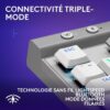 Clavier gamer - Sans fil - Logitech G  - G515 Lightspeed TKL - Switch GL Tactile - AZERTY - Blanc – Image 5
