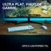 Clavier gamer - sans fil - Logitech G - G915 TKL X - Switch tactile  - AZERTY - Blanc – Image 2