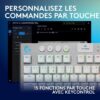 Clavier gamer - sans fil - Logitech G - G915 TKL X - Switch tactile  - AZERTY - Blanc – Image 4