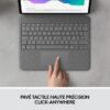 Clavier pour tablette Logitech COMBO TOUCH pour iPad Pro 12.9 new /5eme génération , Ipad Air 5eme génération – Image 4