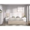 Lit adulte avec chevets intégrés LOMA - 140 x 190 cm - Chene naturel / Blanc – Image 2