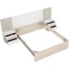 Lit adulte avec chevets intégrés LOMA - 140 x 190 cm - Chene naturel / Blanc – Image 4
