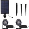 Doubles spots solaires 2 en 1 a piquer ou a fixer - LUMISKY - ROUNDY - H27 cm - LED blanc froid – Image 3