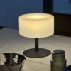 Lampe de table sans fil - LUMISKY - ATLAS Rock - H20 cm - Pied en acier - Gris - LED blanc chaud et blanc – Image 4