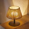 Lampe de table sans fil - LUMISKY - STANDY MINI RAFFY - H22 cm - Raphia naturel - LED blanc chaud et blanc – Image 5