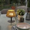 Lampe de table sans fil - LUMISKY - STANDY MINI RAFFY - H22 cm - Raphia naturel - LED blanc chaud et blanc – Image 6