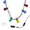 Guirlande lumineuse LED Party Guinguette - LUMISKY - Multicolore - 10 ampoules - 6