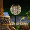 Lot de 2 balises solaires a planter - LUMISKY - AGADIR - H45 cm - Style oriental - LED blanc chaud – Image 2