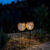 Lot de 2 balises solaires a planter - LUMISKY - AGADIR - H45 cm - Style oriental - LED blanc chaud – Image 3