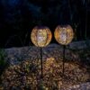 Lot de 2 balises solaires a planter - LUMISKY - AGADIR - H45 cm - Style oriental - LED blanc chaud – Image 5