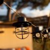 Guirlande lumineuse solaire - LUMISKY - DETROIT - 4 m - Abat jour style industriel - 10 ampoules rondes - LED blanc chaud – Image 2