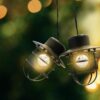Guirlande lumineuse solaire - LUMISKY - DETROIT - 4 m - Abat jour style industriel - 10 ampoules rondes - LED blanc chaud – Image 3