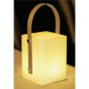 TIKY Lanterne sans fil poignée bambou - LED blanc chaud/multicolore dimmable - H27cm – Image 5