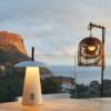 Lampe de table sans fil - LUMISKY - FUNGY - H29 cm - Aluminium - Anse en cuir - LED blanc chaud – Image 5