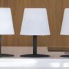 Lampe de table LED sans fil Standy Mini Rock - Lumisky - H 25 cm - Gris et blanc – Image 6