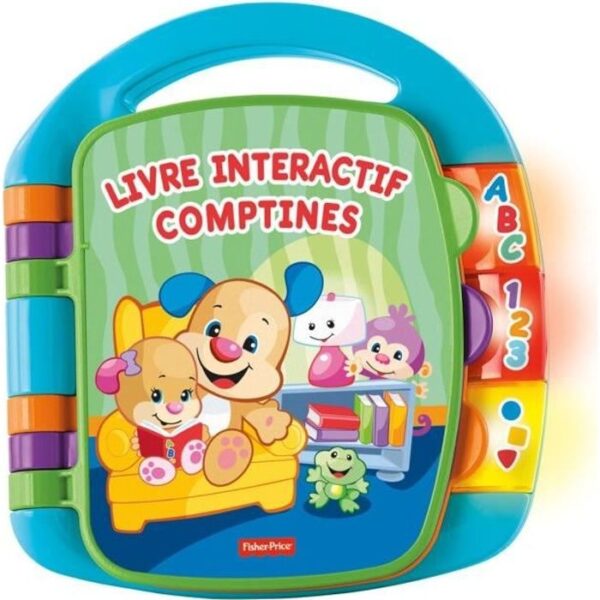 Fisher-Price - Livre Interactif Comptines - Livre bébé - 6 mois et + CDH39