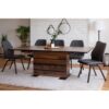 Table a manger extensible - Boisé Old Style et noir - MANHATTAN - L 160-200 x P 90 x H 75 cm – Image 3