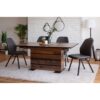 Table a manger extensible - Boisé Old Style et noir - MANHATTAN - L 160-200 x P 90 x H 75 cm – Image 4