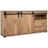 Buffet Manzano - Panneaux de particules - Chene Flagstaff - 2 portes coulissantes